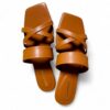 Mocha by Aura Marche – mocha brown sandals with a premium Rexine upper.