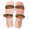 Diamond Pink by Aura Marche – blush pink silk sandal with gemstones